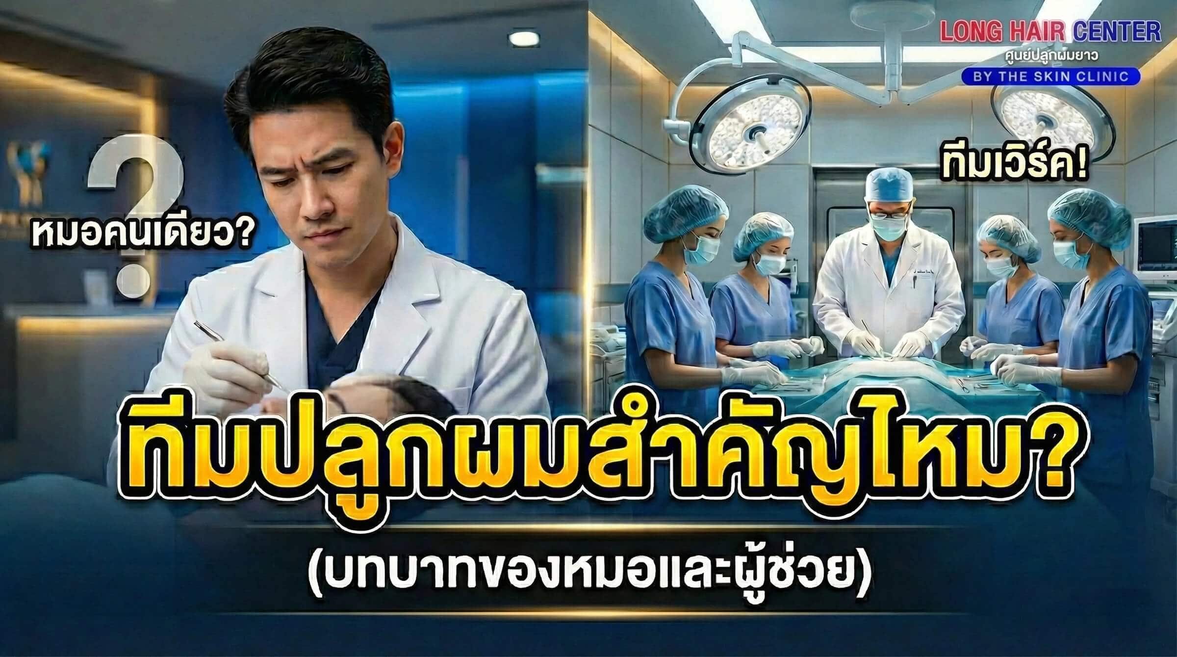 ทีมปลูกผมทำงานร่วมกัน บทบาทแพทย์และผู้ช่วยปลูกผม
