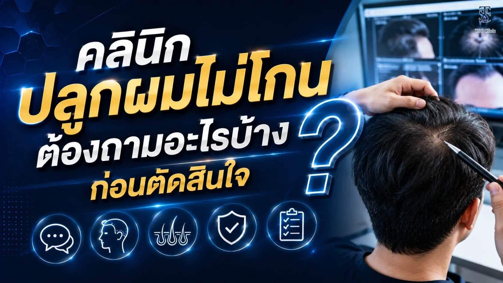 คลินิกปลูกผมไม่โกน ต้องถามอะไรบ้างก่อนตัดสินใจ