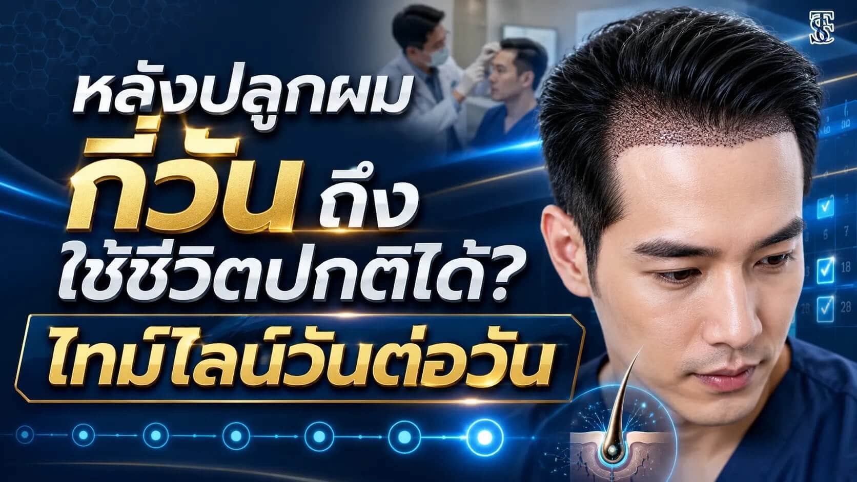 หลังปลูกผมกี่วันถึงใช้ชีวิตปกติได้? ไทม์ไลน์วันต่อวัน