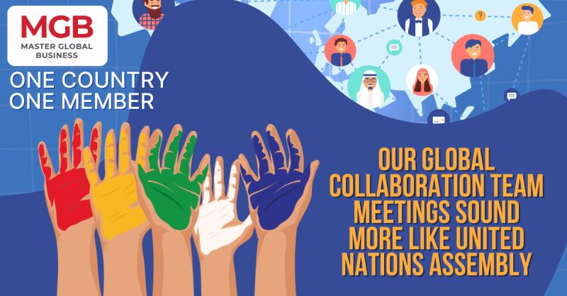 Our Global Collaboration Team Meetings resemble a United Nations Assembly, thanks to our 