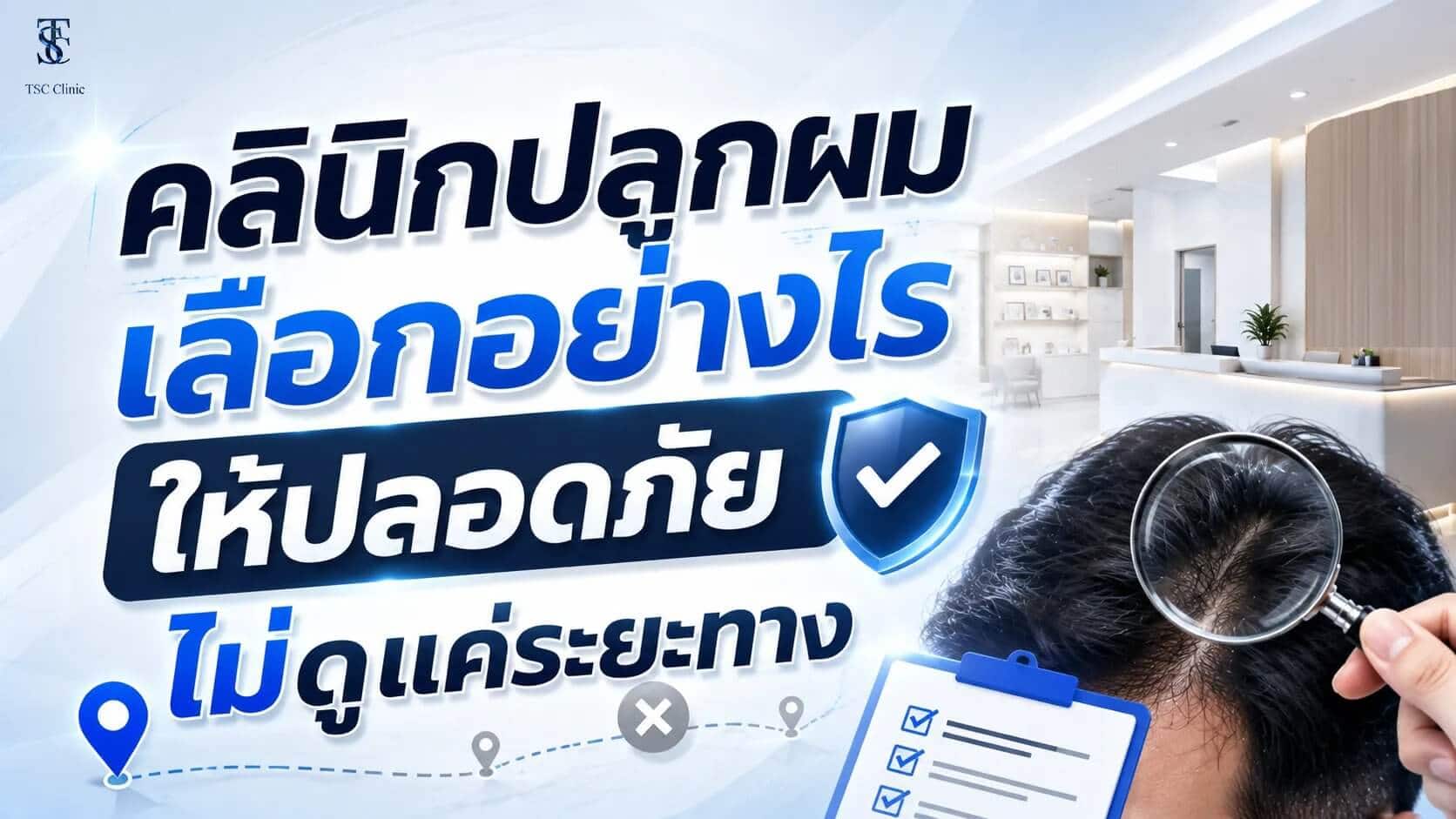 คลินิกปลูกผม เลือกอย่างไรให้ปลอดภัย ไม่ดูแค่ระยะทาง