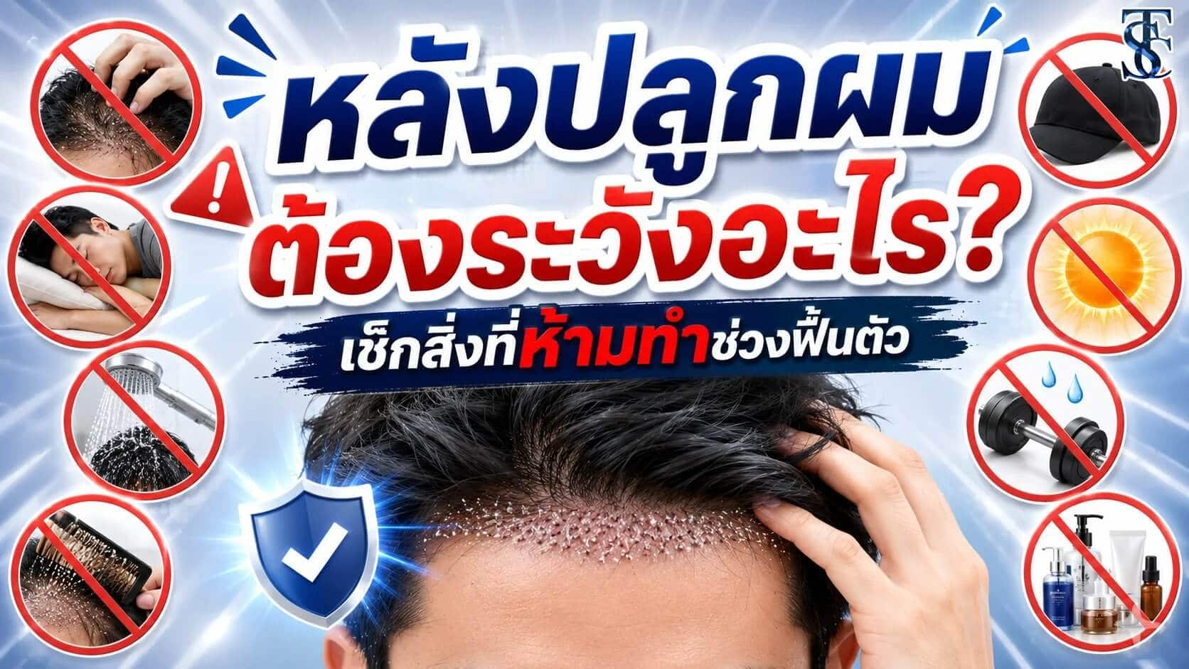 หลังปลูกผมต้องระวังอะไร? เช็กสิ่งที่ห้ามทำช่วงฟื้นตัว