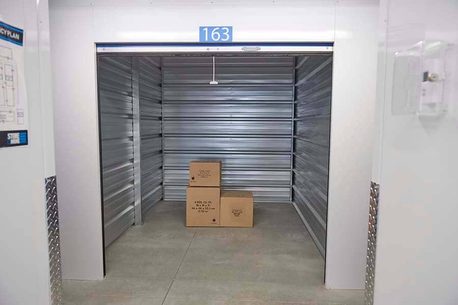 Self Storage in Winston Salem, NC: Unit With Stacked Boxes