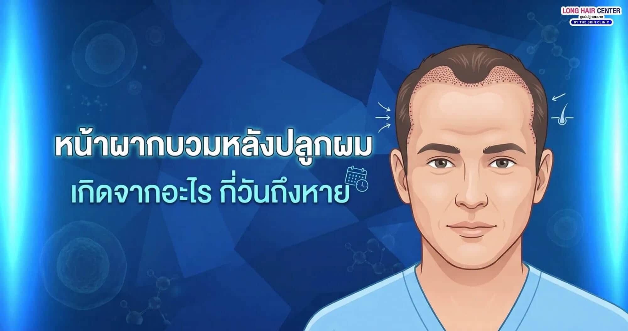 หน้าผากบวมหลังปลูกผมเกิดจากอะไร กี่วันถึงหาย